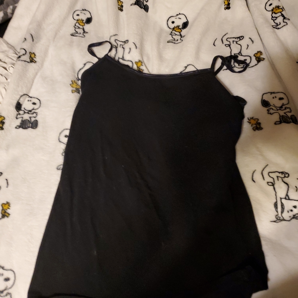 Plain black cami